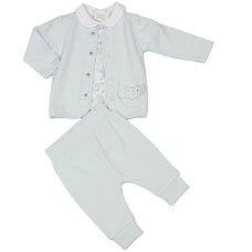 M14259: Baby Boys Waffle Fabric 3 Piece Outfit (0-6 Months)